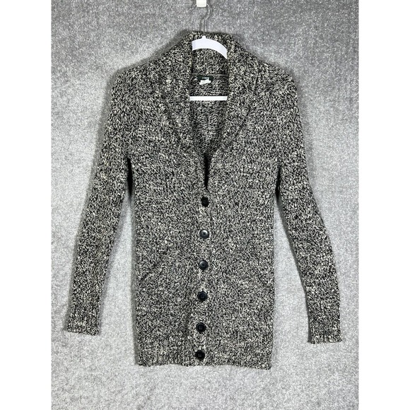 J.CREW Sweaters - J Crew Wool Blend Button‎ Up Cardigan Sweater Womens Size XS Pockets Black White
